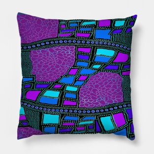 African Landscape View From the Air - Violet Pillow