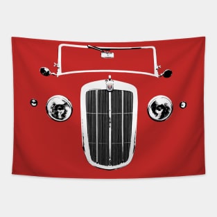 Morris 8 vintage 1930s classic car minimalist black/white Tapestry