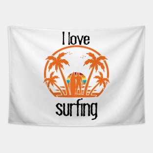 I love surfing design Tapestry