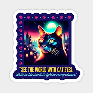 Cat eyes (Motivation and Inspiration) Magnet