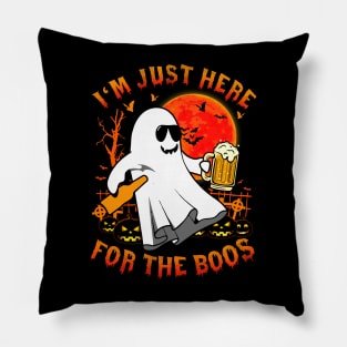 Funny Halloween Tee I'm Just Here For The Boos Costume Gift Pillow