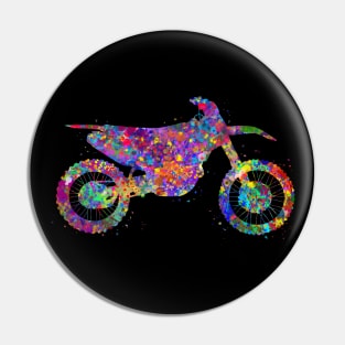 Motocross watercolor art Pin