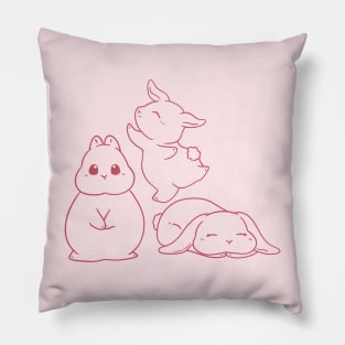 BSC Line art Wedding Trio | Bunniesmee Wedding Edition Pillow