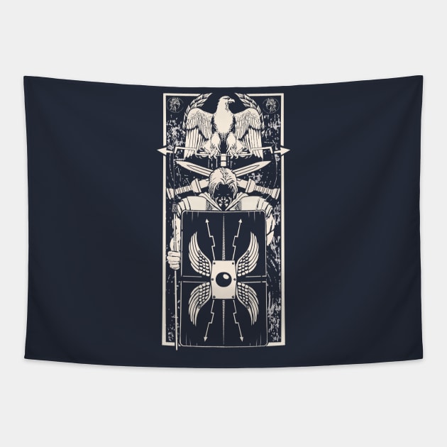 The Dangerous Soldier- Roman legionary, Roman Empire SPQR Eagle Tapestry by IceTees