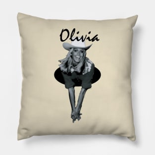 Olivia Newton-John / 80s Vintage Fan Design Pillow