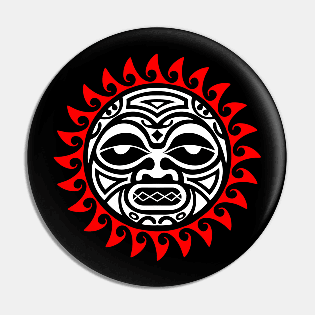 Polynesian sun Pin by Tikitattoo