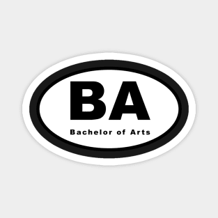 BA (Bachelor of Arts) Oval Magnet