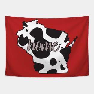 Wisconsin Home Cow Print Tapestry