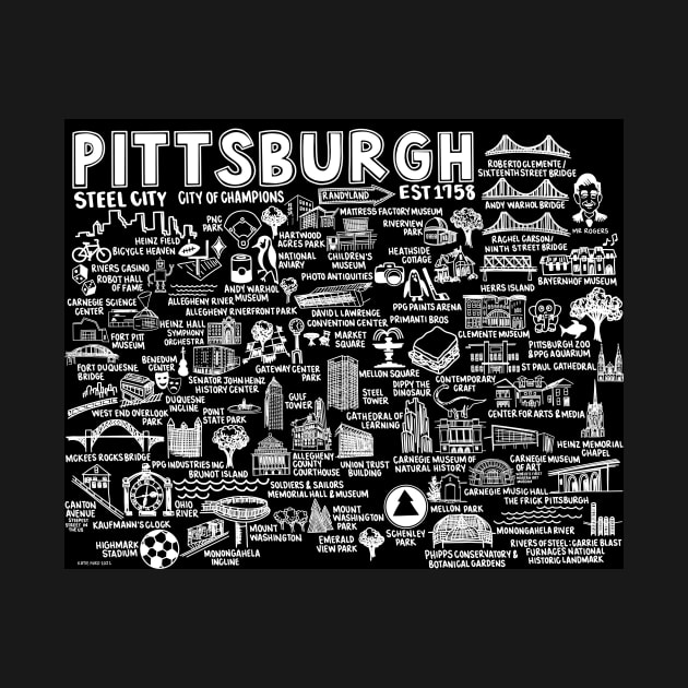 Pittsburgh Map by fiberandgloss