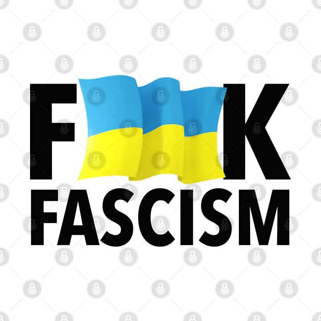 F Fascism - Censored with Ukrainian Flag (wavy) by Tainted