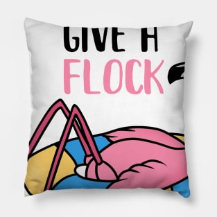 Funny Flamingo, I Don't Give a Flock, Tropical Pillow