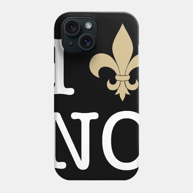 I Fleur de Lis New Orleans (White Lettering) Phone Case by KyleHarlow