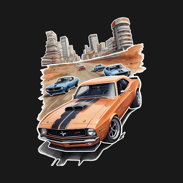 Speed and Style Unleashed with a Muscle Car in a Stunning Race! by BritoStore