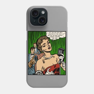 Comic Woman Sings Her Heart Out Phone Case