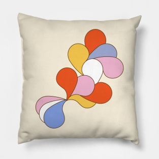 Abstract 70s Shapes Pillow