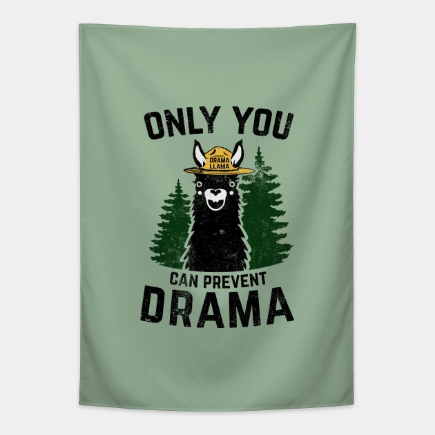 The Original Only You Can Prevent Drama Llama - Smokey Bear Parody Tapestry by DesIndie