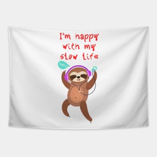 sloth dancing happily Tapestry