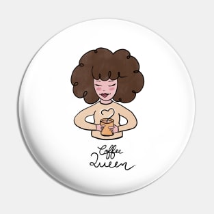 Coffee Queen Cute Coffee Dates Coffee Lover Gift for Women Perfect Gift for Caffeine Lovers Drinking Coffee Latte Macchiato Espresso Mocha Coffee Drinks Caffeinated Drinks Cafe Cappuccino Cute Coffee Lover Gift for Her Pin