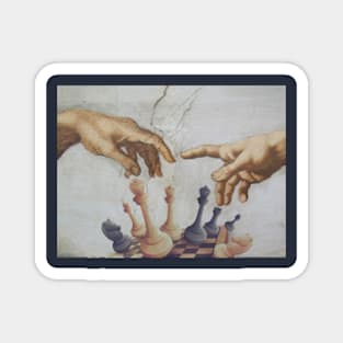 The Creation of Adam Chess | Chess Player Gift | Gambit | Chess Lover | Chess Art Magnet