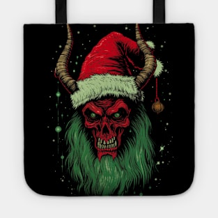 Vintage Krampus Christmas Holiday Horror Graphic Tote