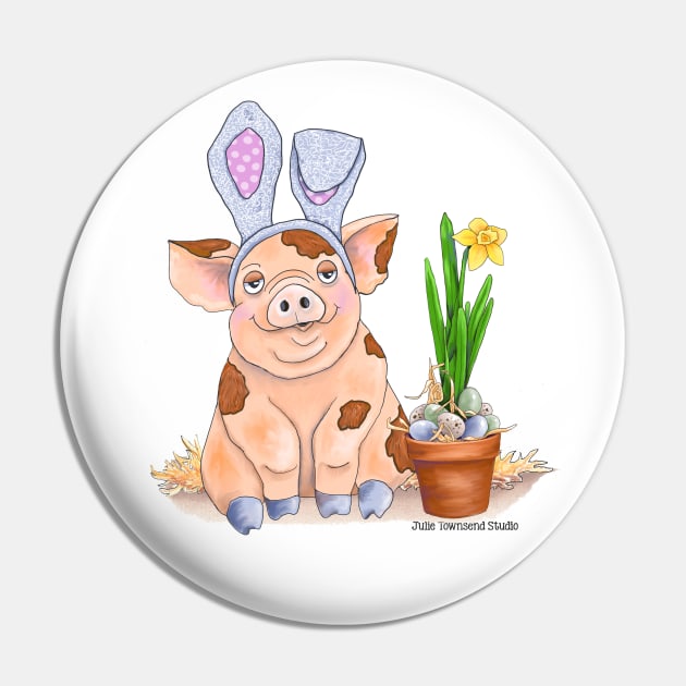 Purdy the Spring Pig Pin by Julie Townsend Studio