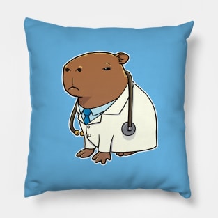 Capybara Doctor Costume Pillow