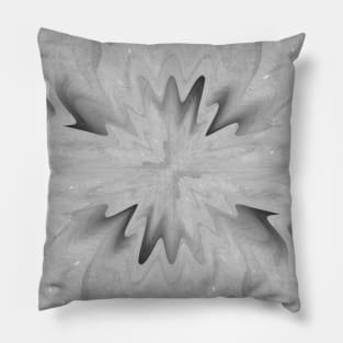 Gray Goth Watercolor Marble Plaid Pillow