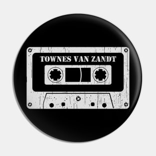 Townes Van Zandt - Vintage Cassette White Pin