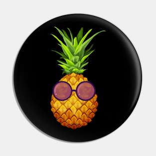 Pineapple Sunglasses Hawaiian Aloha Beach Painting Pin