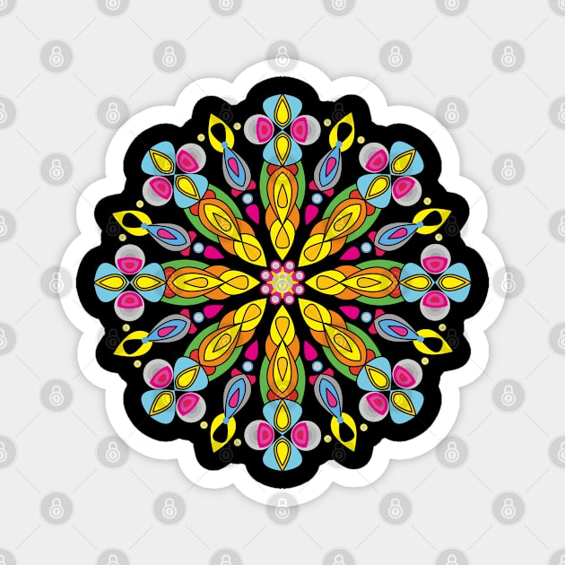 Colorful Elegant Madala Art Magnet by radeckari25