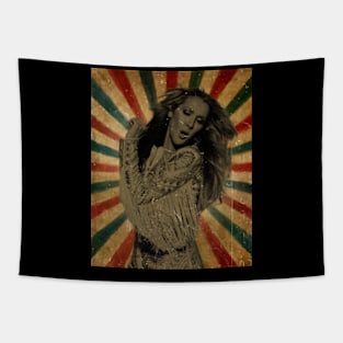 Photo Vintage Retro Look Fan Design // Celine Dion 80s Tapestry