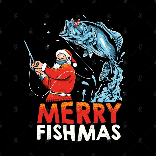 Merry Fishmas – XMAS Santa Christmas gift by TeeGuarantee