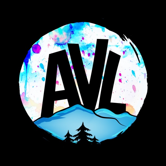 AVL - Asheville, NC - Watercolor 19 by AVL Merch