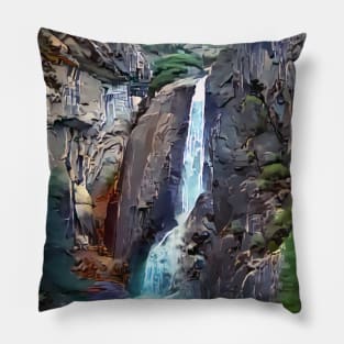 Waterfall, Yosemite National Park, California. Pillow