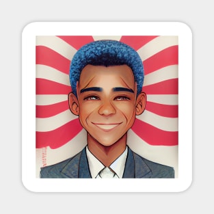 Barack Obama | President of the United States | Manga style Magnet