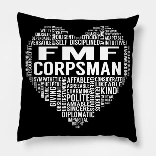 Fmf Corpsman Heart Pillow