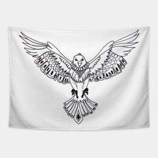 Monochrome Eagle Tapestry