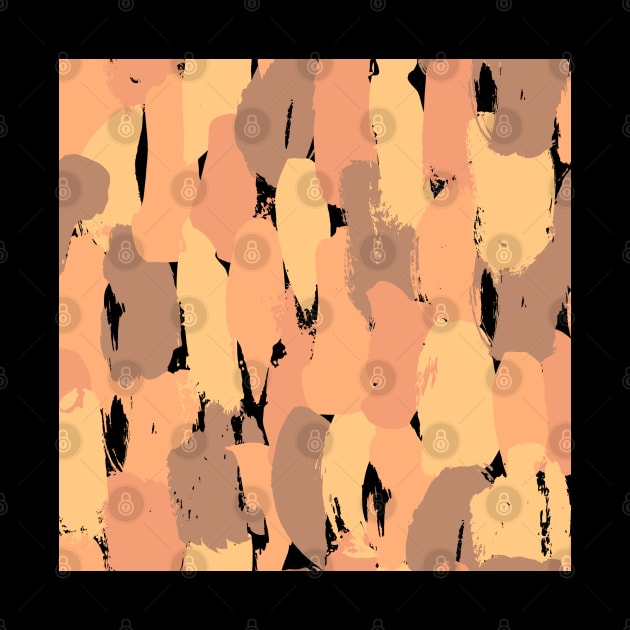 Abstract yellow, orange, brown and black pattern by Jenmag