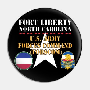 Fort Liberty North Carolina - US Army Forces Command (Forscom) SSI - DUI X 300 Pin