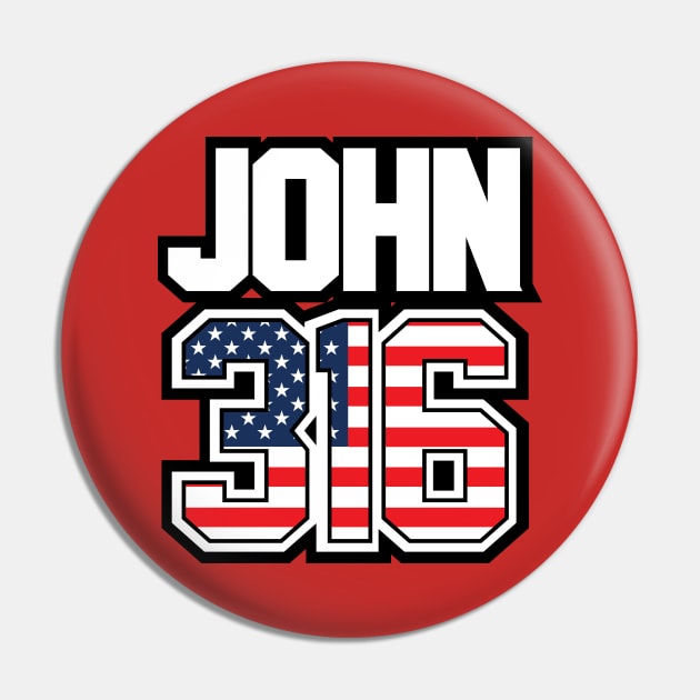 JOHN 3:16 Bible Verse America Pin by Obedience │Exalted Apparel