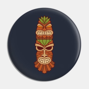 Funny Tribal Tiki Head Pin