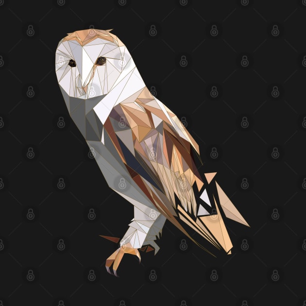 Polygon Owl for Owl Lovers by Gold Wings Tees