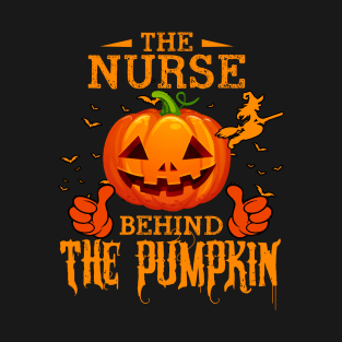 Mens The CHEF Behind The Pumpkin T shirt Funny Halloween T Shirt_NURSE T-Shirt