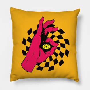 the devil eyes art Pillow