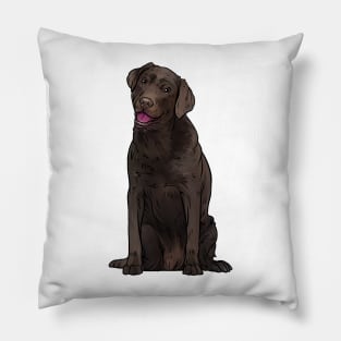 Chocolate Labrador Retriever Dog Chocolate Lab Pillow