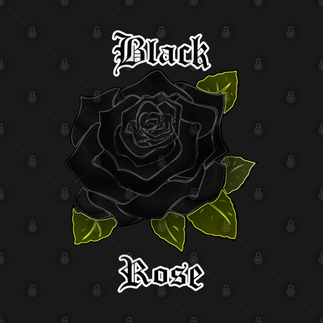 Drawn Black Rose – Gothic flower by IrvinGoth Garden