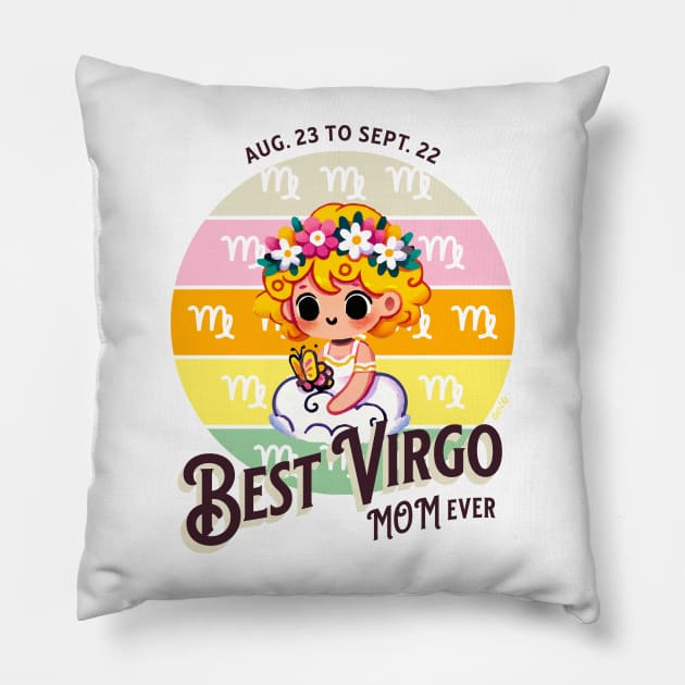 Best Virgo Mom Ever Pillow by B2T4 Shop