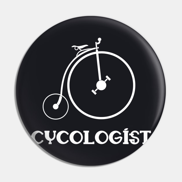 Funny Vintage Cycologist Bicycle Humor Pin by MasliankaStepan