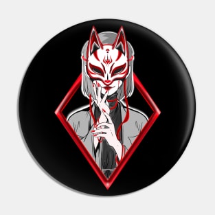 Neko Mask Anime Pin