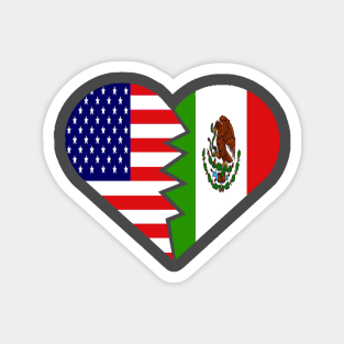 Mexico Flag USA Flag Spanish Mexico Mexican Food Latino Culture Magnet